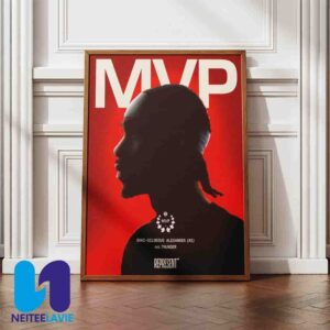 #2 OKC Thunder Shai Gilgeous-Alexander Has Been Named The 2024-25 NBA MVP Home Decor Poster Canvas