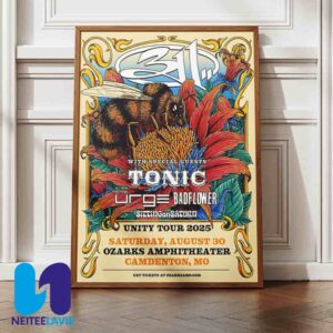 311 Band Unity Tour 2025 In Camdenton MO On August 30 2025 At Ozarks Amphitheater Home Decor Poster Canvas