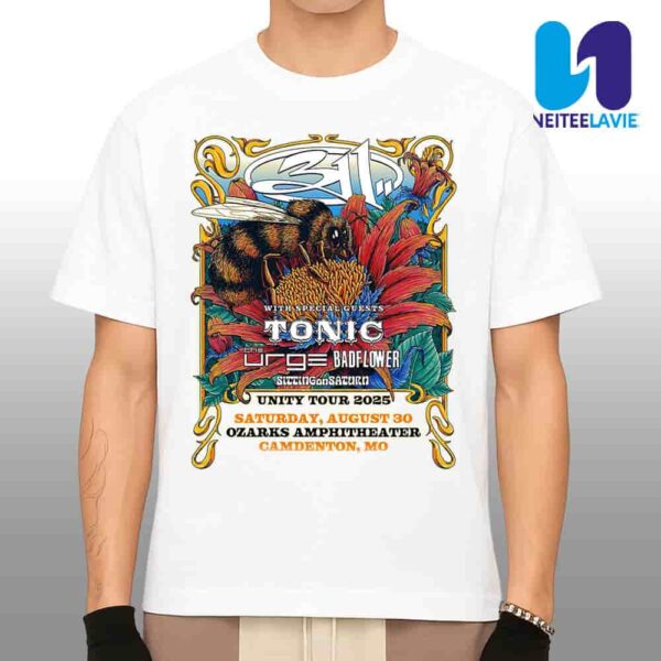 311 Band Unity Tour 2025 In Camdenton MO On August 30 2025 At Ozarks Amphitheater Merchandise Unisex T-Shirt