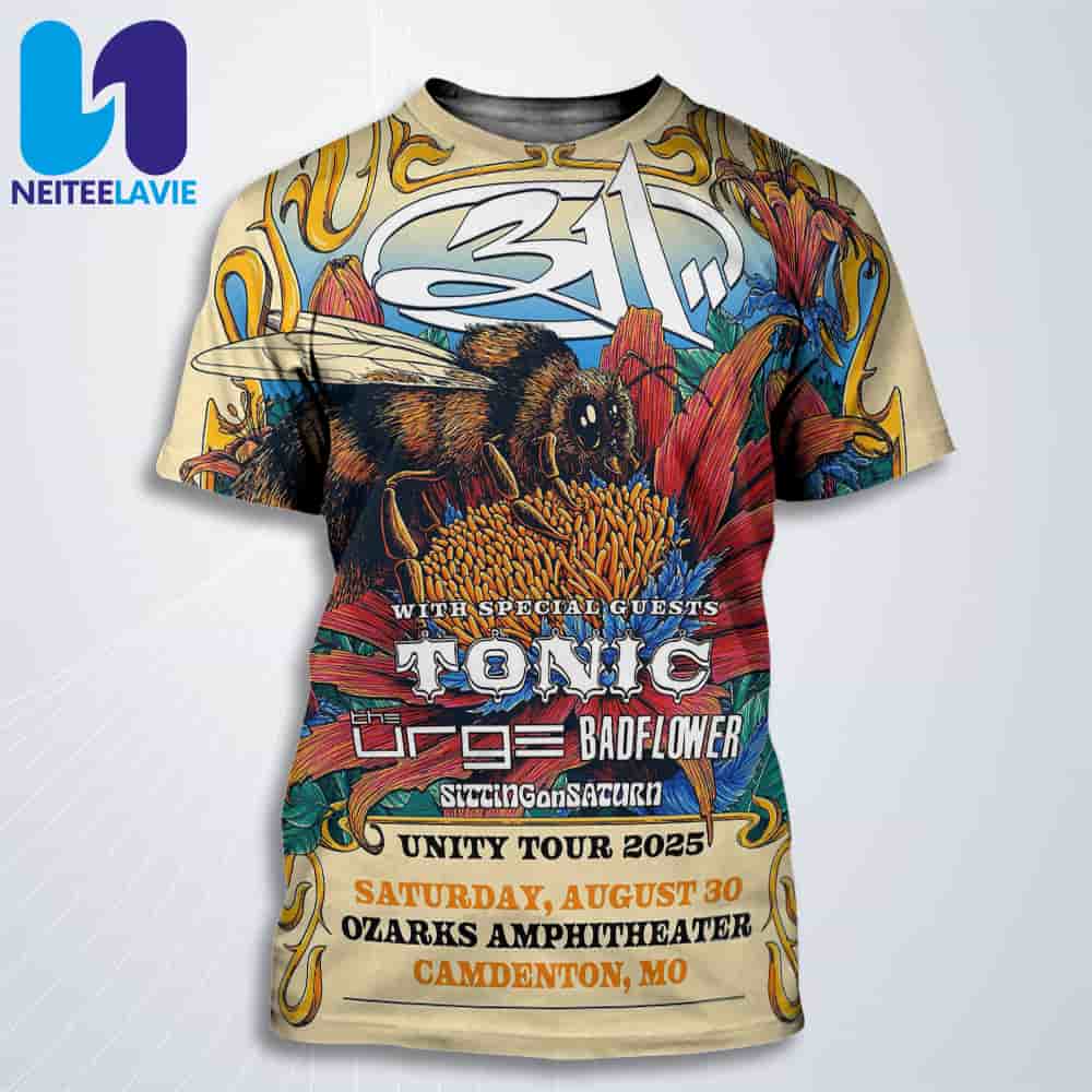 311 Band Unity Tour 2025 In Camdenton MO On August 30 2025 At Ozarks Amphitheater All Over Print T-Shirt 311 Band Unity Tour 2025 In Camdenton MO On August 30 2025 At Ozarks Amphitheater All Over Print T-Shirt