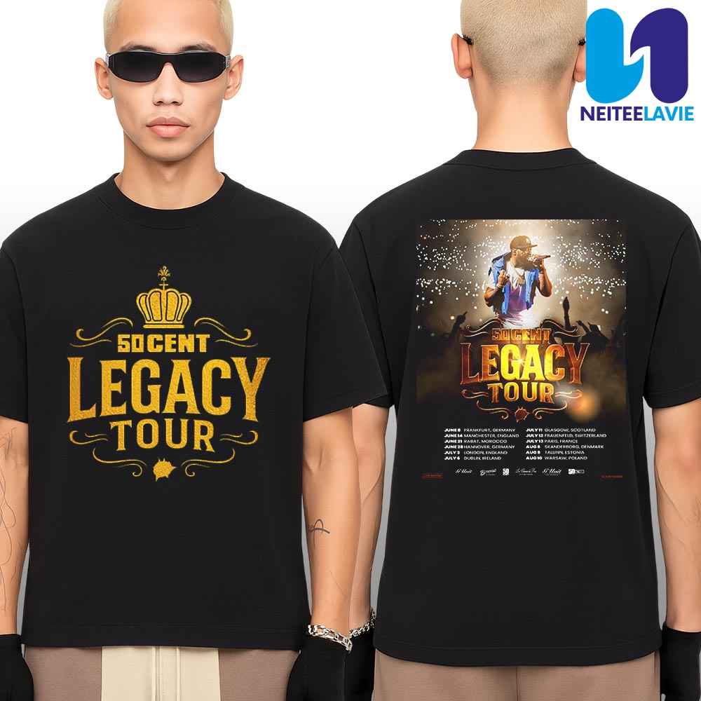 50 Cent Legacy Tour Dates Poster Merchandise Unisex T-Shirt 50 Cent Legacy Tour Dates Poster Merchandise Unisex T-Shirt