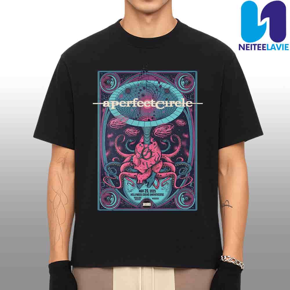 A Perfect Circle Concert Poster In Maryland Heights MO On May 29 2025 At Hollywood Casino Amphitheatre Merchandise Unisex T-Shirt A Perfect Circle Concert Poster In Maryland Heights MO On May 29 2025 At Hollywood Casino Amphitheatre Merchandise Unisex T-Shirt