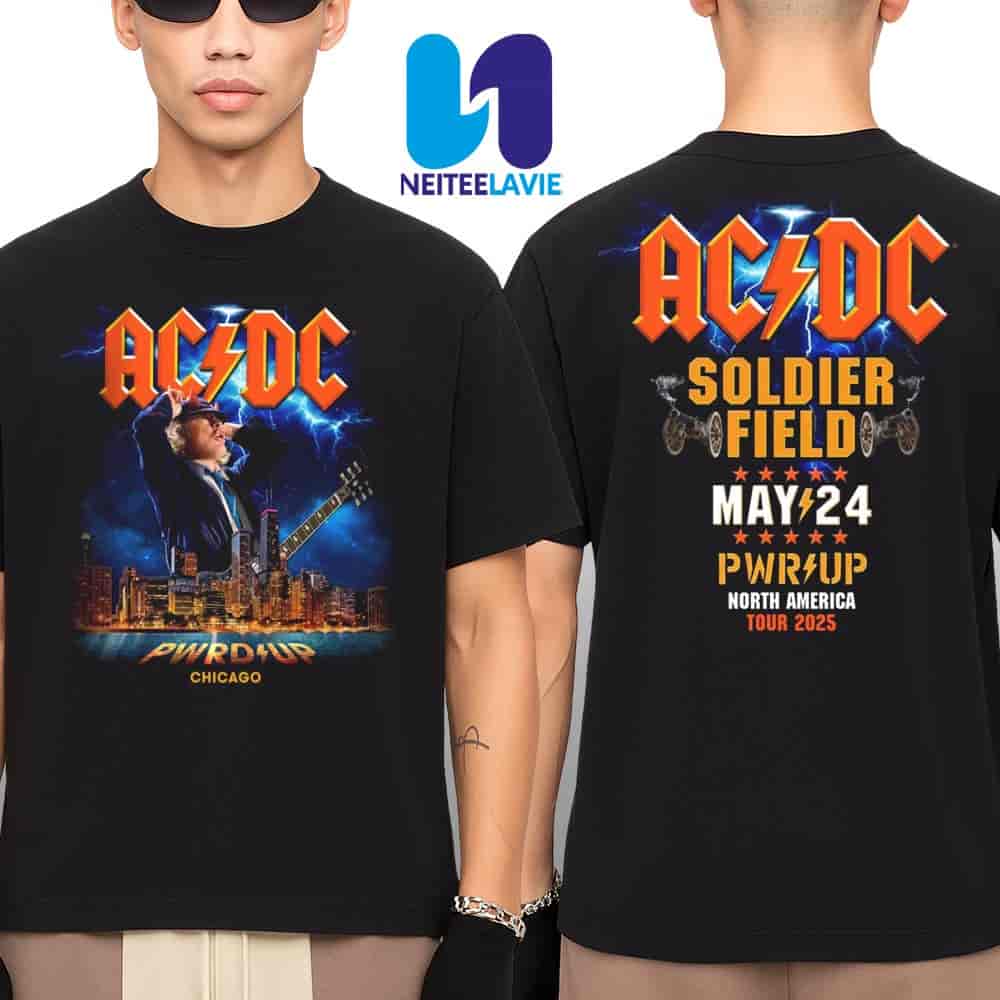 AC/DC Chicago PWR UP North America Tour On May 24 2025 At Soldier Field T-Shirt AC/DC Chicago PWR UP North America Tour On May 24 2025 At Soldier Field T-Shirt