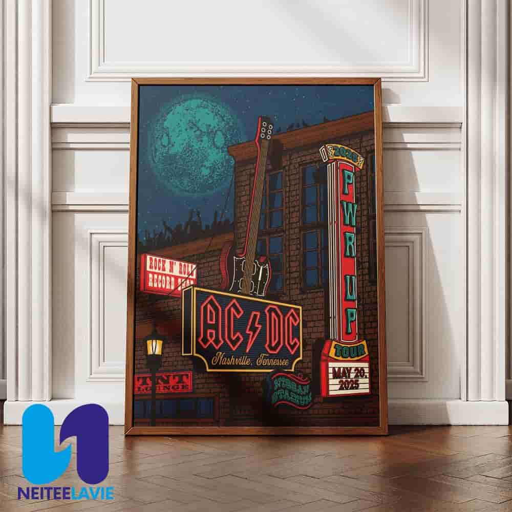 AC/DC Pwr Up Tour 2025 In Nashville Tenessee On May 20 2025 At Nissan Stadium Home Decor Poster Canvas AC/DC Pwr Up Tour 2025 In Nashville Tenessee On May 20 2025 At Nissan Stadium Home Decor Poster Canvas
