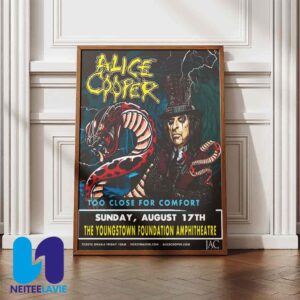 Alice Cooper The Youngstown Foundation Amphitheatre 17 August 2025 Poster Canvas