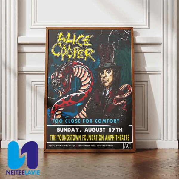 Alice Cooper The Youngstown Foundation Amphitheatre 17 August 2025 Poster Canvas