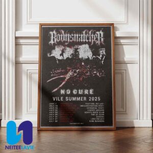 Bodysnatcher Vile Summer Tour With NO CURE 2025 Poster Canvas