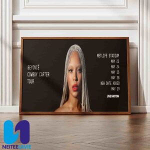 Beyonce COWBOY CARTER Metlife Stadium Tour Date May 2025 Poster Canvas