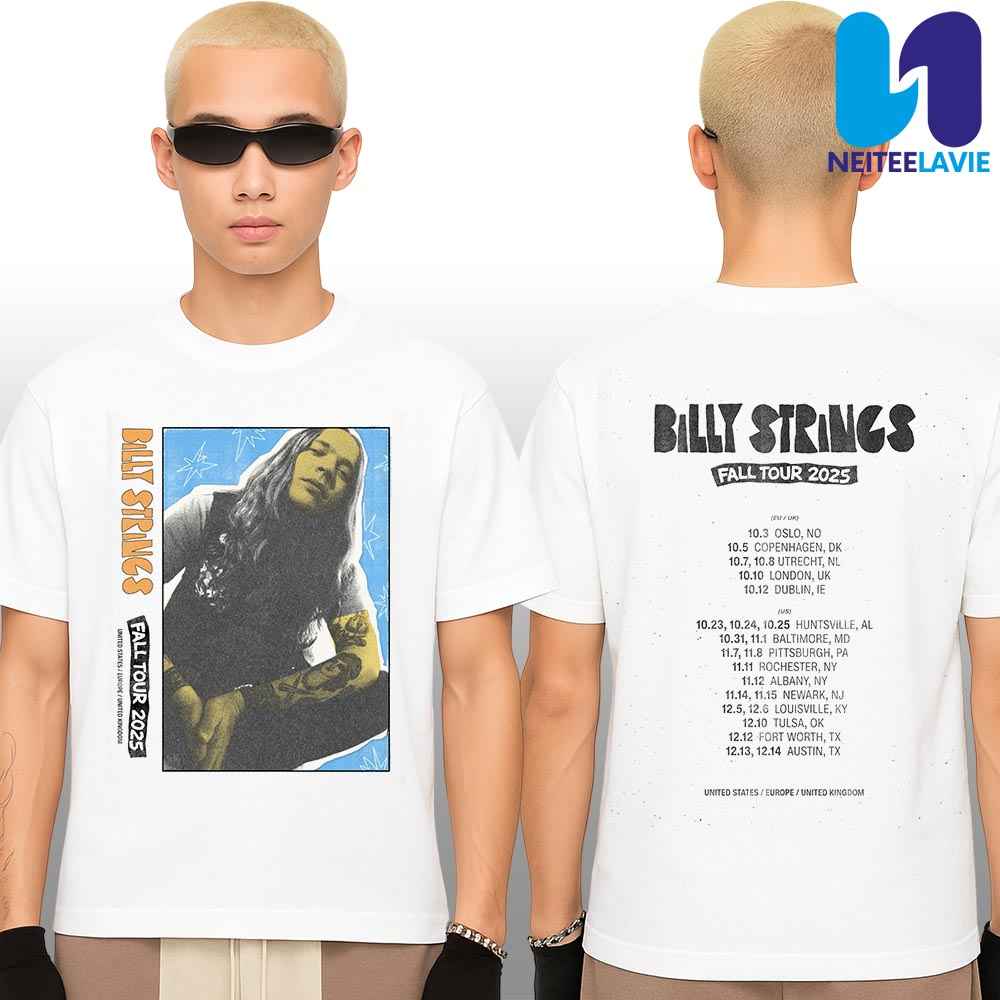 Billy Strings Fall Tour 2025 United States Europe United Kingdom Merchandise Unisex T-Shirt Billy Strings Fall Tour 2025 United States Europe United Kingdom Merchandise Unisex T-Shirt