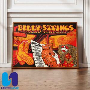 Billy Strings Spring Outlaw Tour May Dates 2025 Art By Billie Buck Home Decor Poster Canvas