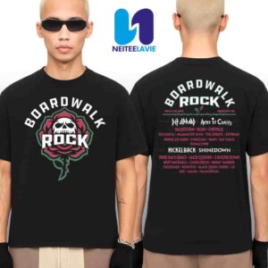 Boardwalk Rock In Ocean City On May 17-18 2025 Merchandise Rose Lineup Fan Gift Unisex T-Shirt