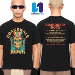 Boardwalk Rock In Ocean City On May 17-18 2025 Merchandise Skull Lineup Fan Gift Unisex T-Shirt