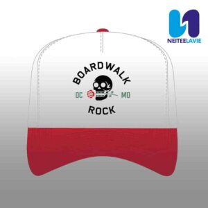 Boardwalk Rock Merch 2025 Skull & Rose A Frame Fan Gift Trucker Hat
