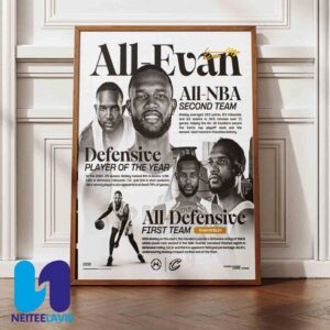 Congrats Evan Mobley Cleveland Cavaliers Has Been Selected To The 2024-25 All-NBA Second Team Home Decor Poster Canvas
