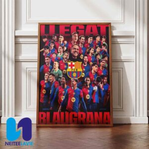 Congrats FC Barcalona 1st LaLiga 2025 Poster Canvas