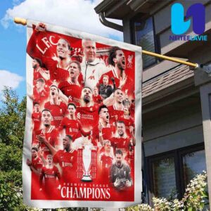 Congrats Liverpool FC Premier League Champion 2024-2025 Season Garden House Flag