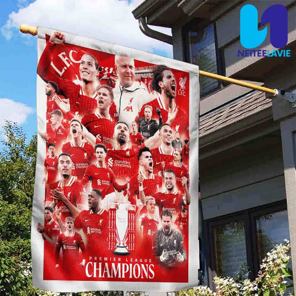 Congrats Liverpool FC Premier League Champion 2024-2025 Season Garden House Flag Congrats Liverpool FC Premier League Champion 2024-2025 Season Garden House Flag
