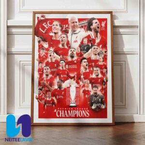 Congrats Liverpool FC Premier League Champion 2024-2025 Season Home Decor Poster Canvas