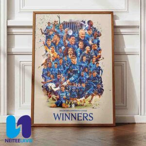 Congratulations Chelsea FC Winner UEFA Conference League 2024-25 Season Home Decor Poster Canvas