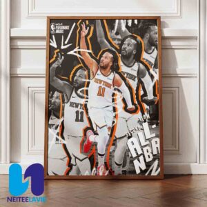 Congratulations Jalen Brunson New York Knicks On Being Named Second Team All-NBA 2024-25 Season Home Decor Poster Canvas