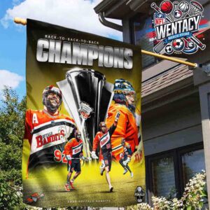 Congratulations to Buffalo Bandits Champion NLL Cup 2025 They got their Three-Peat Garden House Flag
