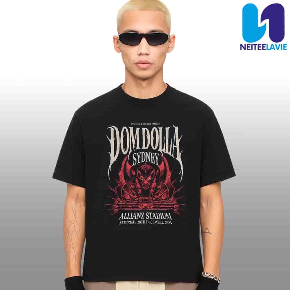 Dom Dolla In Sydney On December 20 At Allianz Stadium 2025 Merchandise Unisex T-Shirt Dom Dolla In Sydney On December 20 At Allianz Stadium 2025 Merchandise Unisex T-Shirt