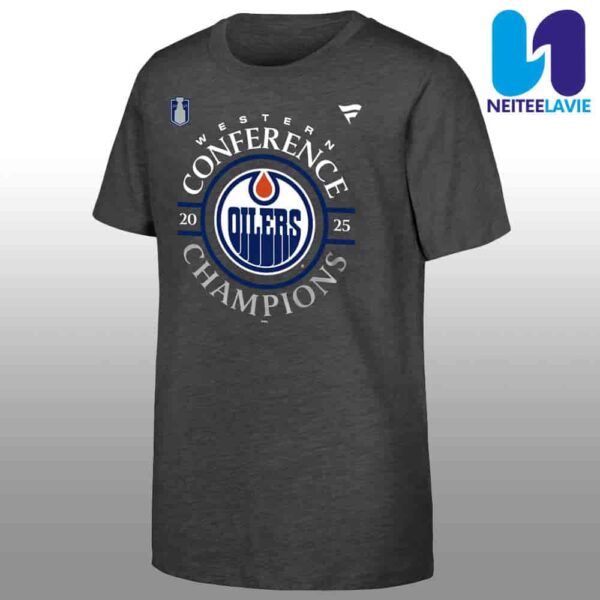 Edmonton Oilers 2025 Stanley Cup Playoffs Fanatics Western Conference Champs Locker Room T-Shirt