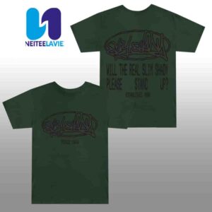 Eminem The Marshall Mathers LP 25th Anniversary Merchandise Plz Stand T-Shirt Brown