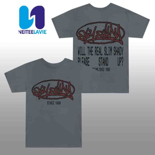 Eminem The Marshall Mathers LP 25th Anniversary Merchandise Plz Stand T-Shirt Brown