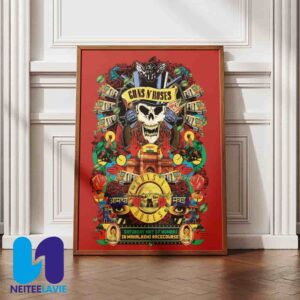 Guns N Roses In Mumbai IN On May 17 2025 At Mahalaxmi Racecourse Home Decor Poster Canvas