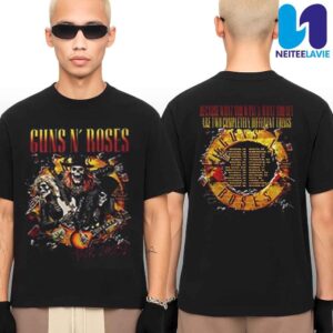 Guns N’ Roses Japan 2025 Skeletons Tour Dates List Back Merchandise T-Shirt