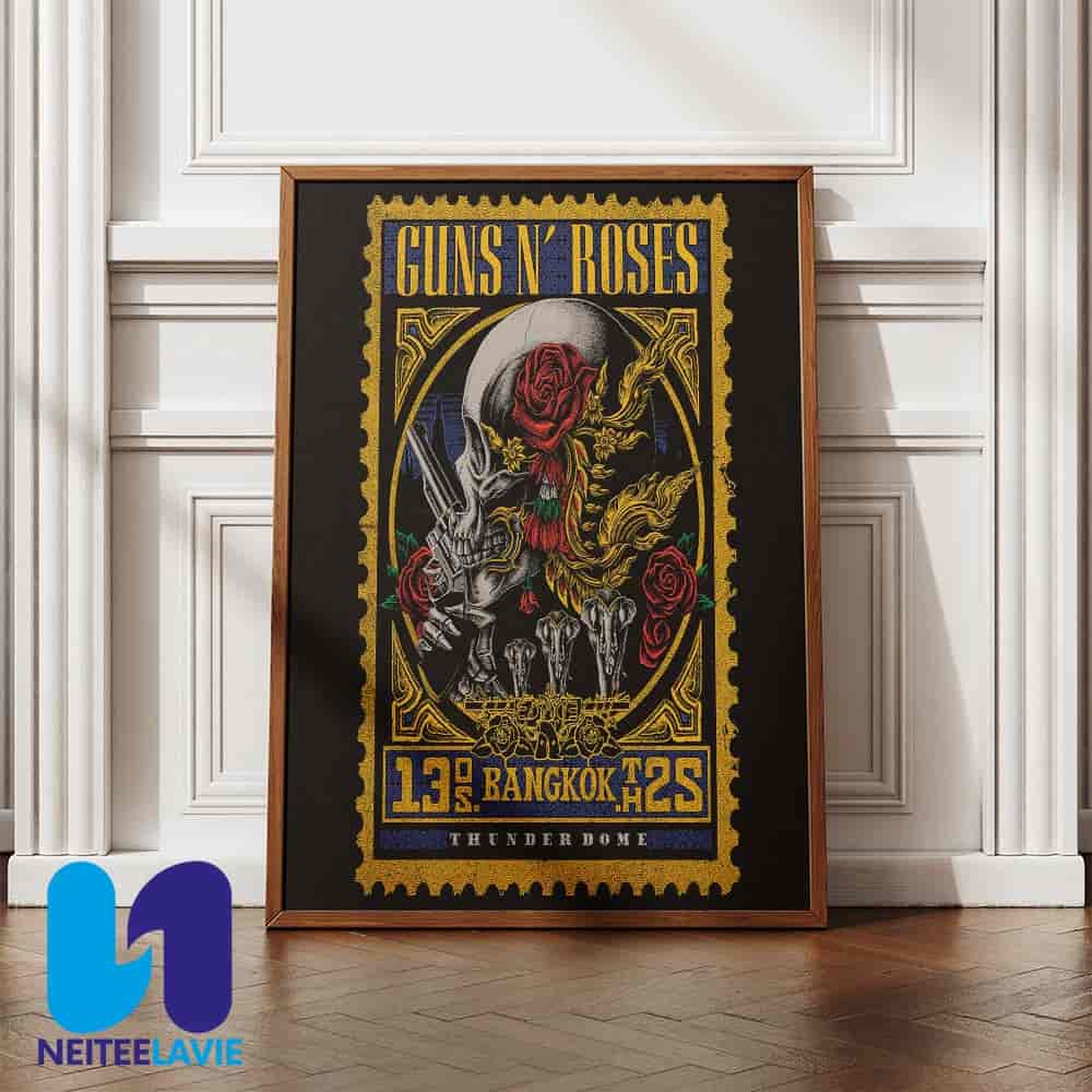 Guns N Roses Thunderdoome May 13 Bangkok TH 2025 Poster Canvas Guns N Roses Thunderdoome May 13 Bangkok TH 2025 Poster Canvas