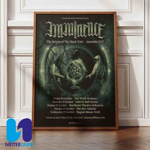 Imminence The Return Of The Black Tour Dates Australia 2025 Home Decor Poster Canvas