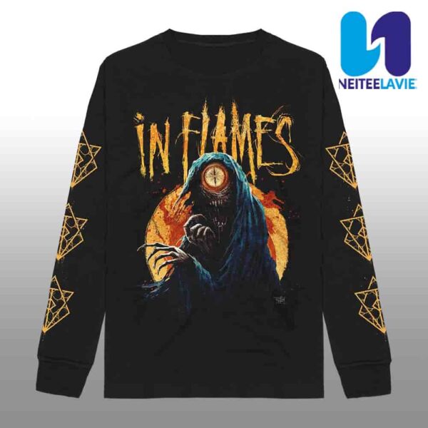 In Flames Europe Tour 2025 Collection Cyclops Compass Merchandise Unisex Longsleeves Shirt