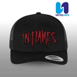 In Flames Europe Tour 2025 Collection Red Logo Classic Trucker Hat-cap