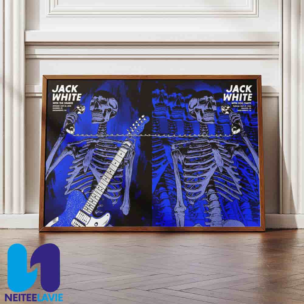 Jack White Concert Poster Night 1 And Night 2 In Sacramento CA On May 26 And 27 2025 At Channel 24 Home Decor Poster Canvas Jack White Concert Poster Night 1 And Night 2 In Sacramento CA On May 26 And 27 2025 At Channel 24 Home Decor Poster Canvas