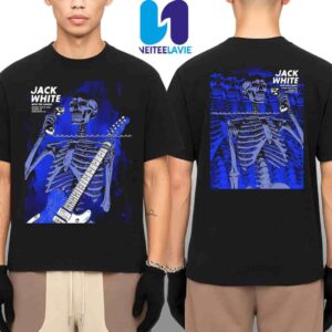 Jack White Concert Poster Night 1 And Night 2 In Sacramento CA On May 26 And 27 2025 At Channel 24 Merchandise Two Sided Unisex T-Shirt