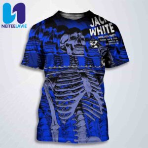 Jack White Night 2 Concert Poster With Dog Party In Sacramento CA On May 27 2025 At Channel 24 All Over Print T-Shirt