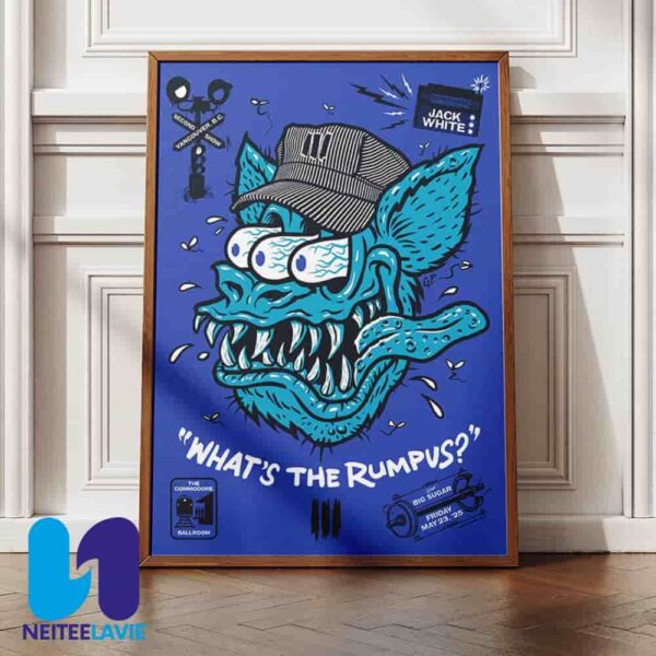 Jack White No Name Tour Concert Poster Night 2 In Vancouver BC On May 23 2025 At Commodore Ballroom Home Decor Poster Canvas