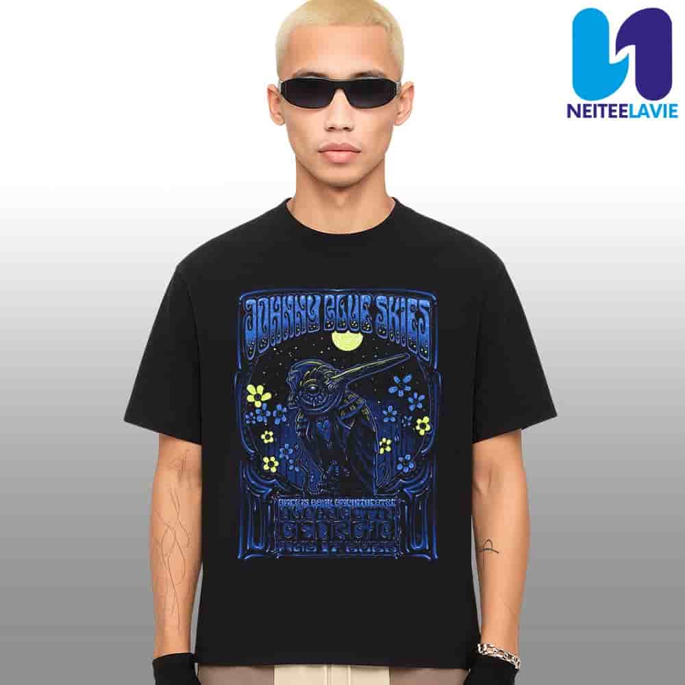 Johnny Blue Skies May 17 At Ameris Bank Amphitheatre 2025 Merchandise Unisex T-Shirt Johnny Blue Skies May 17 At Ameris Bank Amphitheatre 2025 Merchandise Unisex T-Shirt