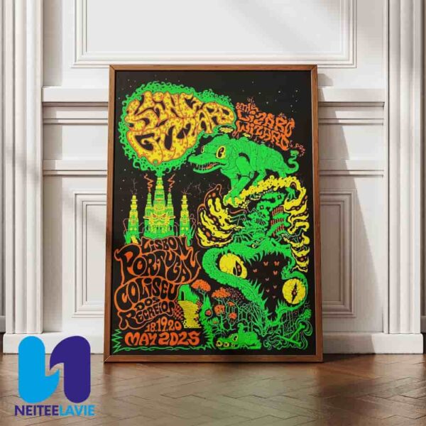 King Gizzard & The Lizard Wizard Tour Dates 18-19-20 In Coliseu dos Recreios Lisbon Portugal 2025 Poster Canvas