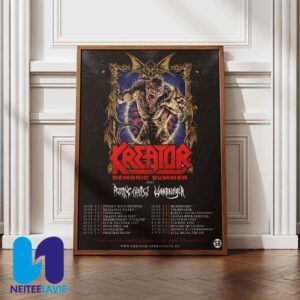Kreator Announces Demonic Summer European Tour 2025 Poster Canvas