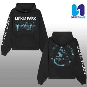 Linkin Park New From Zero Deluxe Edition Collection 2025 FZ Teal Band Photo Black Pullover Hoodie Shirt