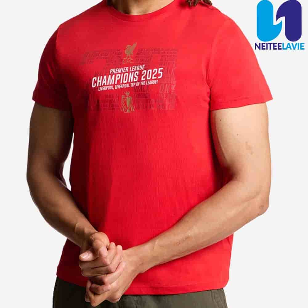 Liverpool FC Premier League Champions 2025 Top Of The League Merchandise Unisex T-Shirt Liverpool FC Premier League Champions 2025 Top Of The League Merchandise Unisex T-Shirt