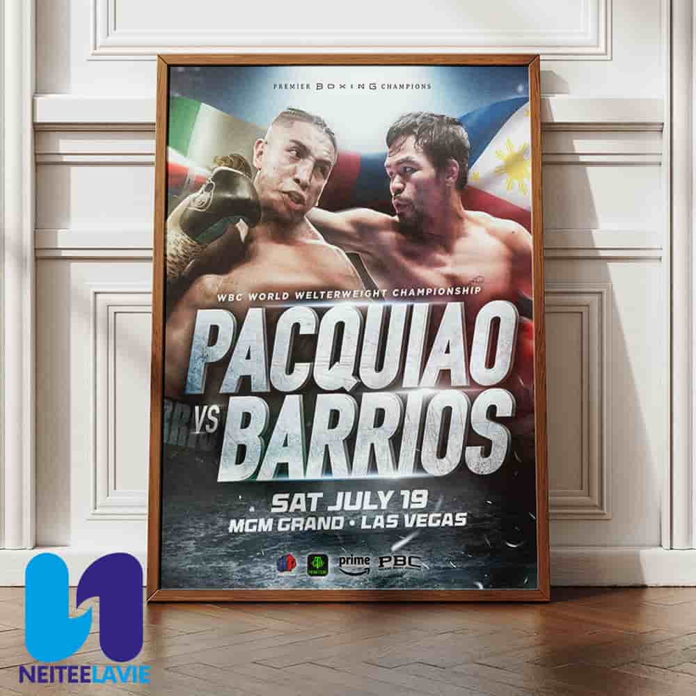 Manny Pacquiao Return To The Ring To Face WBC World Welterweight Champion Mario Barrios At The MGM Grand In Las Vegas On July 19 2025 Home Decor Poster Canvas Manny Pacquiao Return To The Ring To Face WBC World Welterweight Champion Mario Barrios At The MGM Grand In Las Vegas On July 19 2025 Home Decor Poster Canvas