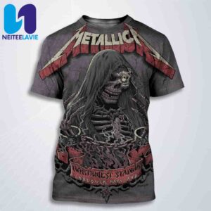 Metallica M72 Landover Concert Poster World Tour 2025 In Landover Maryland On May 28 At Northwest Stadium All Over Print T-Shirt