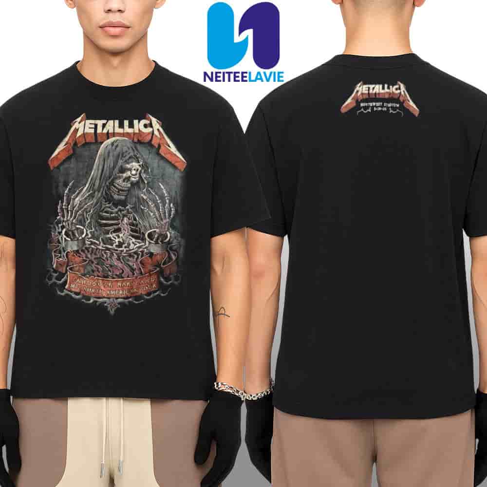 Metallica M72 Landover Exclusive Tee World Tour 2025 In Landover Maryland On May 28 At Northwest Stadium Merch Two Sided Unisex Shirt Metallica M72 Landover Exclusive Tee World Tour 2025 In Landover Maryland On May 28 At Northwest Stadium Merch Two Sided Unisex Shirt