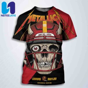 Metallica M72 Landover Pop-up Exclusive Poster In Washington DC On May 28 2025 At Landover Maryland Northwest Stadium All Over Print T-Shirt