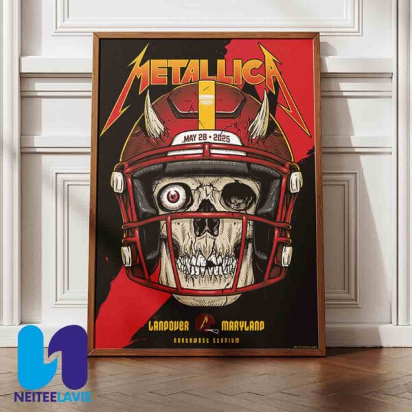 Metallica M72 Landover Pop-up Exclusive Poster In Washington DC On May 28 2025 At Landover Maryland Northwest Stadium Home Decor Poster Canvas