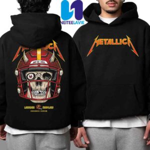 Metallica M72 Landover Pop-up Exclusive Poster In Washington DC On May 28 2025 At Landover Maryland Northwest Stadium Merchandise Two Sided Hoodie Shirt